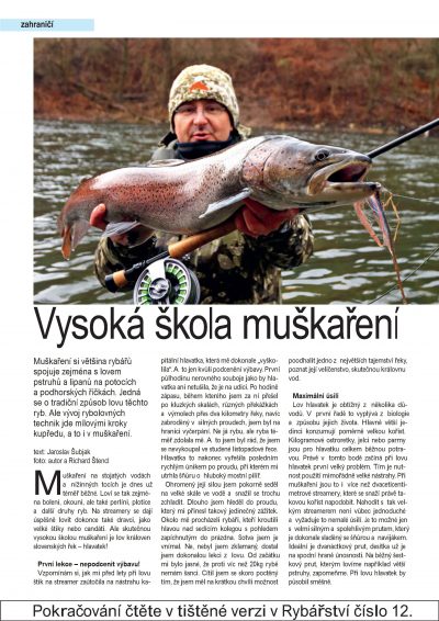 Upoutávka na prosincový časopis rybářství