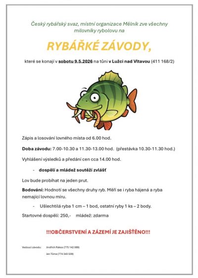 Nasazování a pozvánka na závod