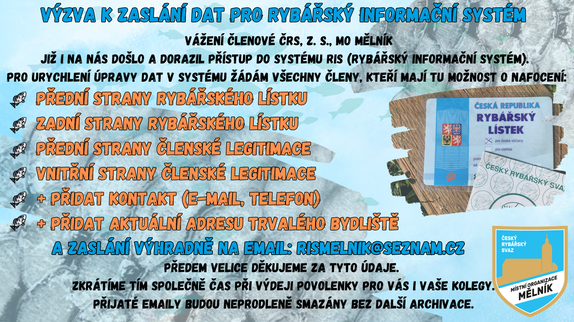 Žádost o údaje do informačního systému